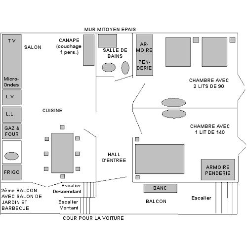 Plan de la Maison d'Emlienne - St Ferreol - Annecy